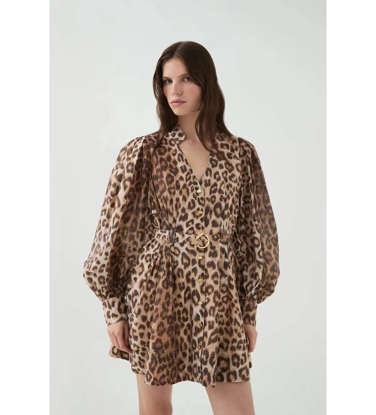 Aje Colette Mini Dress Leopard Size 10 photo 2