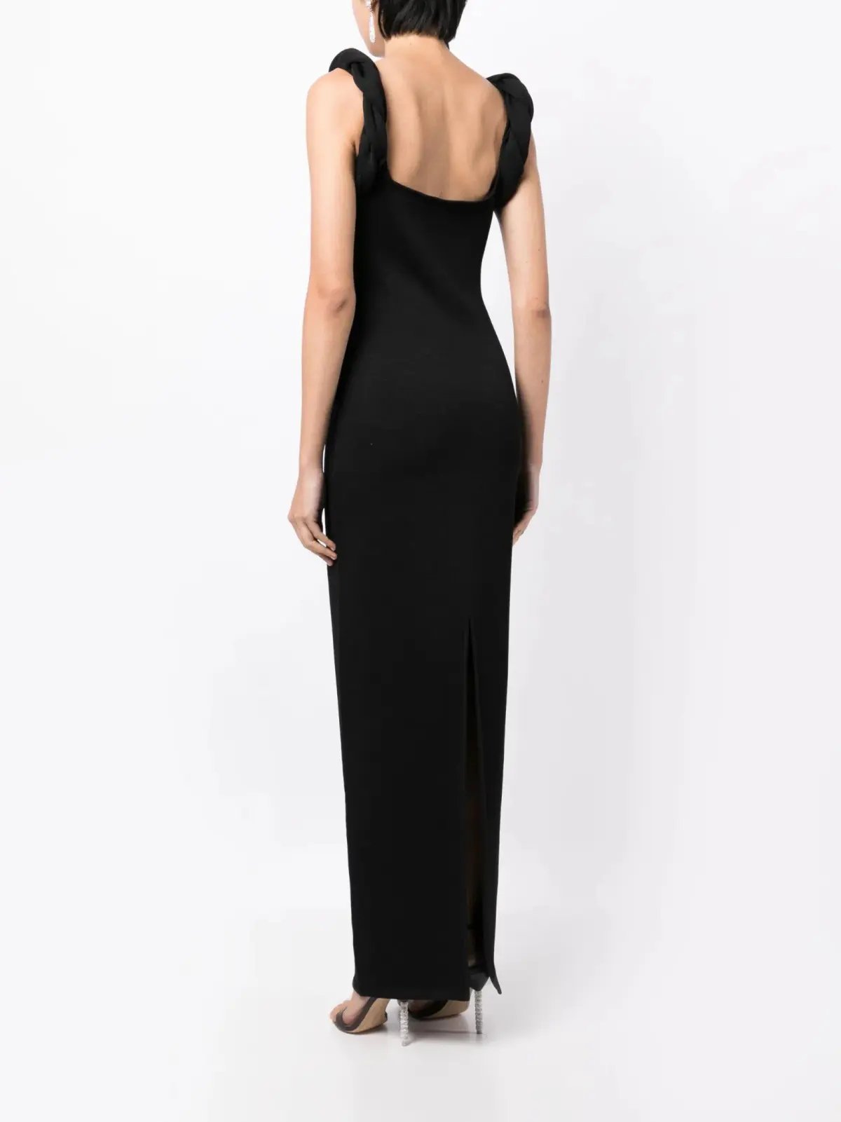 Rachel Gilbert Rosetta Gown in Black Size 10 photo 2