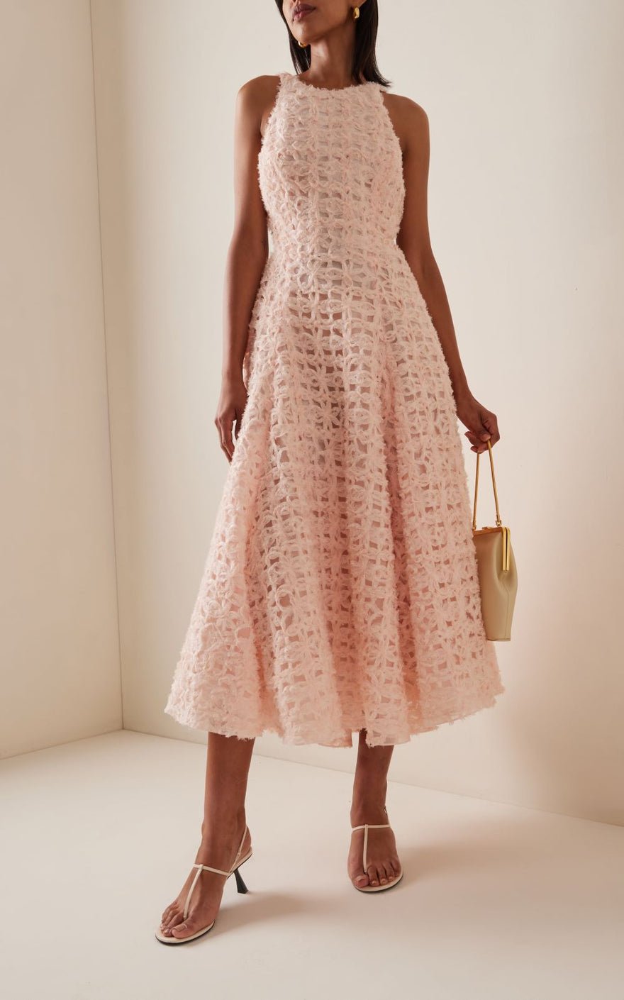 Aje Quintette Backless Midi Dress in Pink photo 3