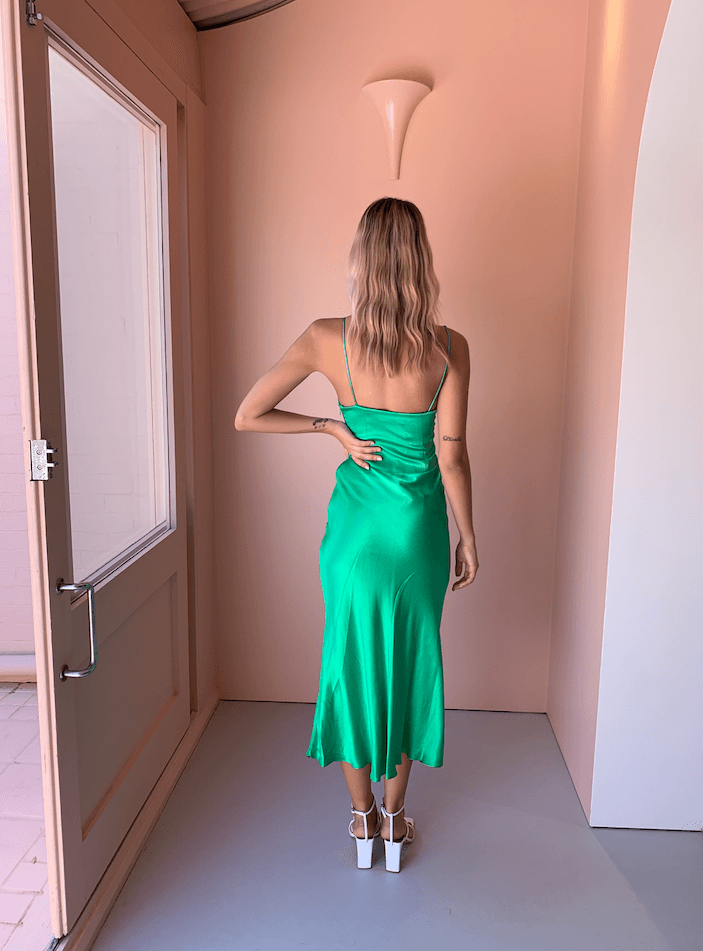 Bec & Bridge Loren Midi Dress - Green - Size 10 photo 2