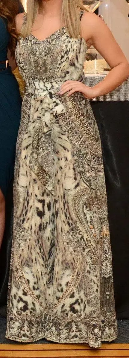 Camila Enspiritu Wide Leg Jumpsuit - Print Gold Size 1 / AU 8 photo 2