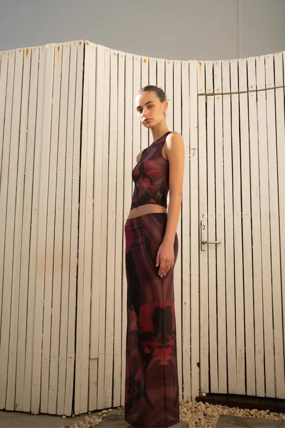 With Harper Lu Mesh Tank & Maxi Skirt Deep Orchid Size M / Au 10 photo 3