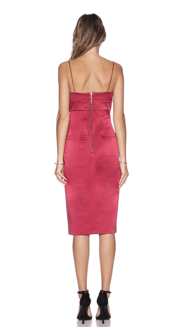 Nicholas Bra Midi Dress in Bordeaux size 6 photo 3