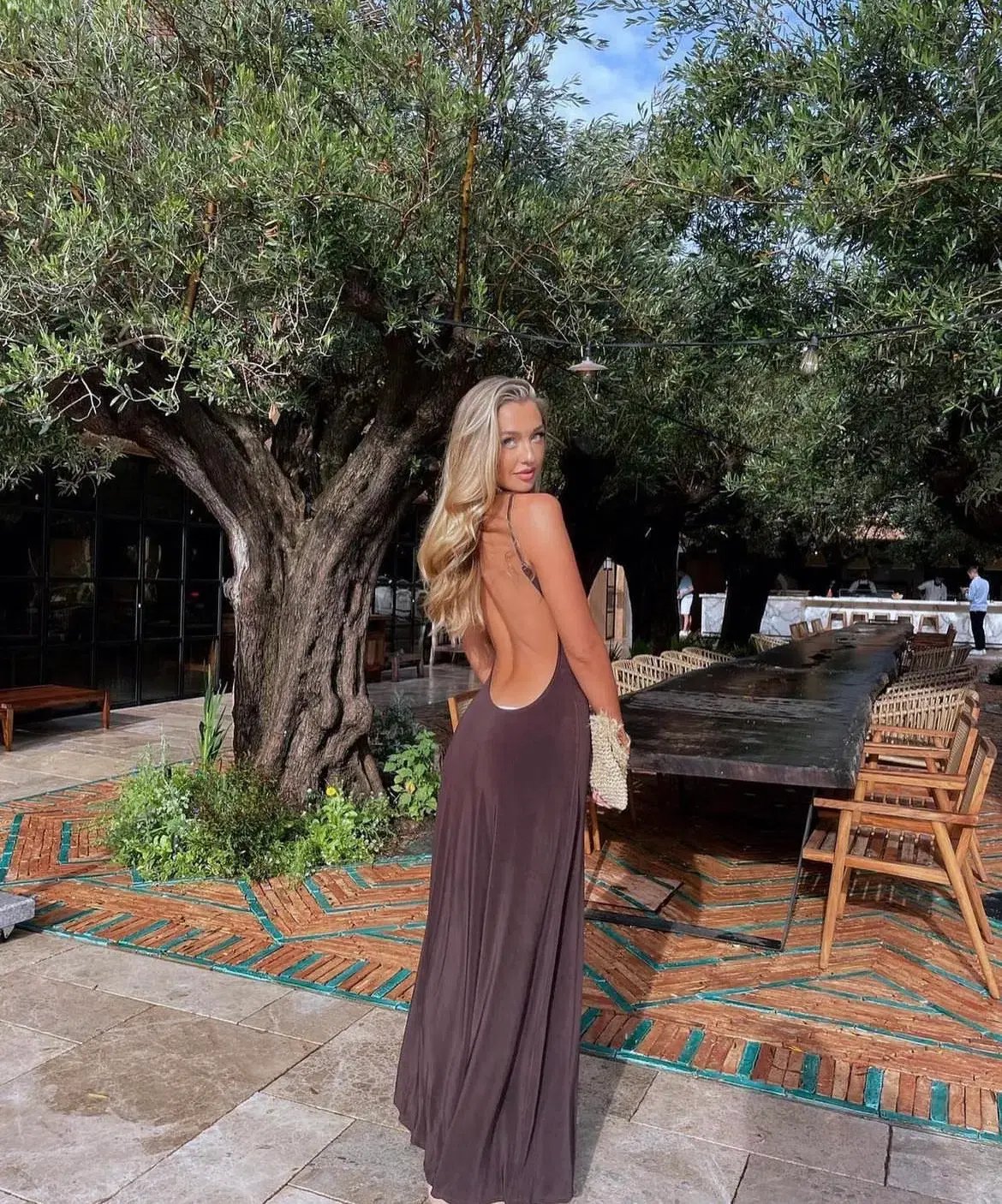 One Mile Sammy Maxi Dress in Brown Size AU 8 photo 5