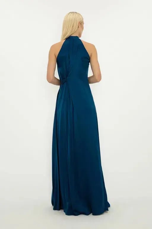 White Closet navy floral flowing dress size 8 photo 39