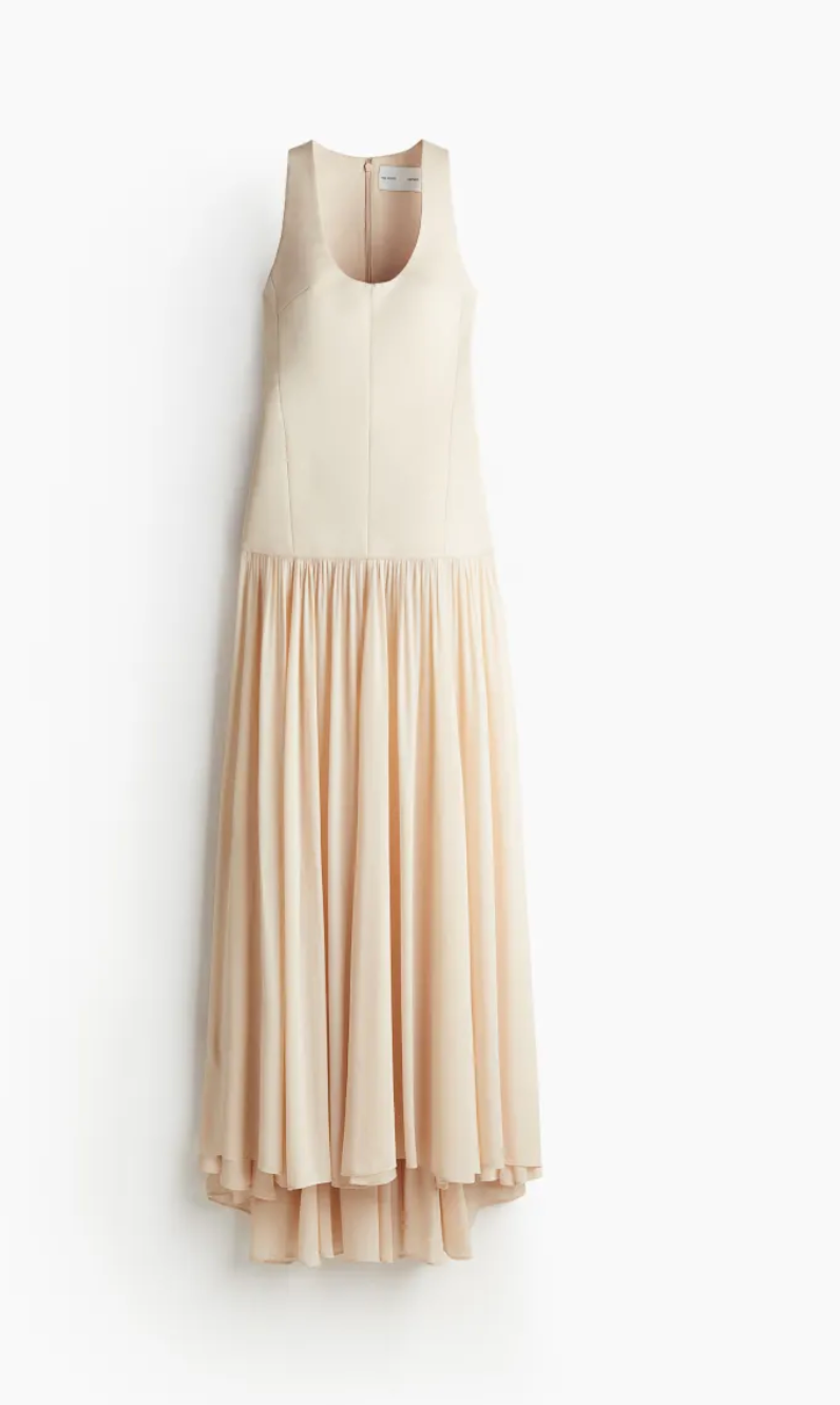 SHEER SKIRT MAXI DRESS NUDE photo 3
