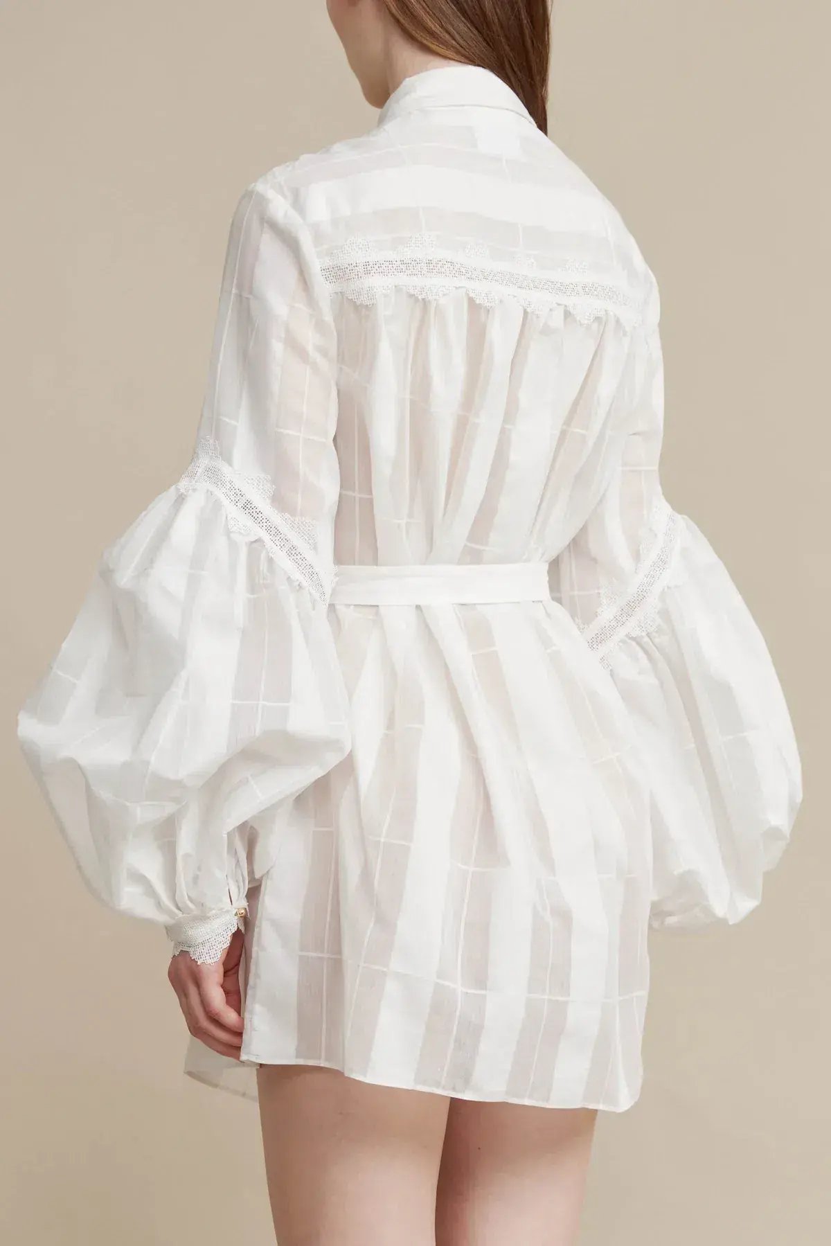 Acler The Rusper Dress in Ivory Check Size 8 photo 4