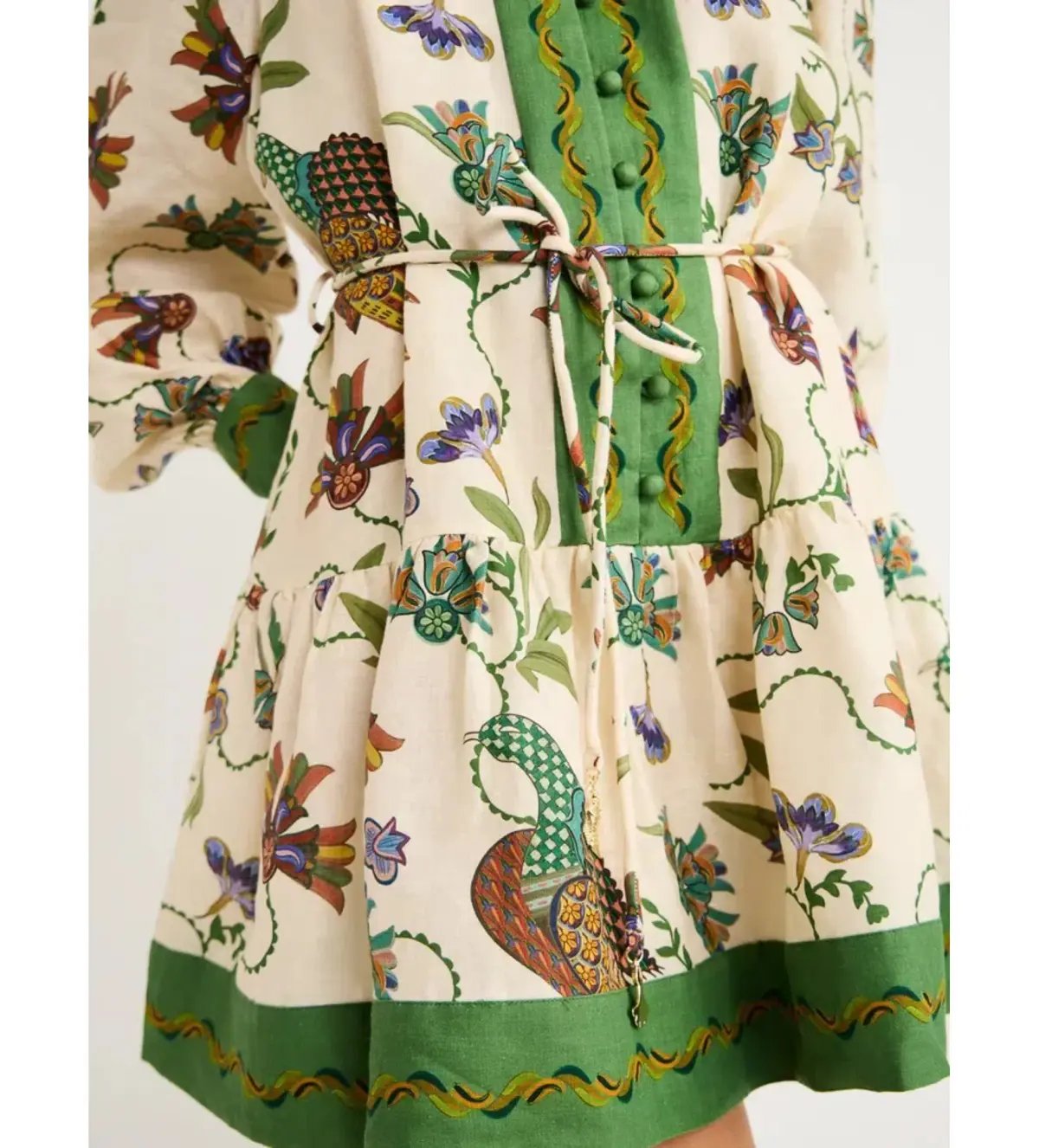 Alemais Birdie Mini Dress Multi Print Size 14 photo 9