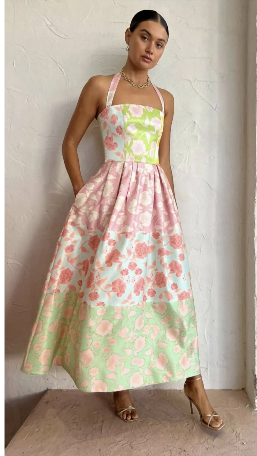 Leo Lin Ana Halter Maxi Dress photo 3