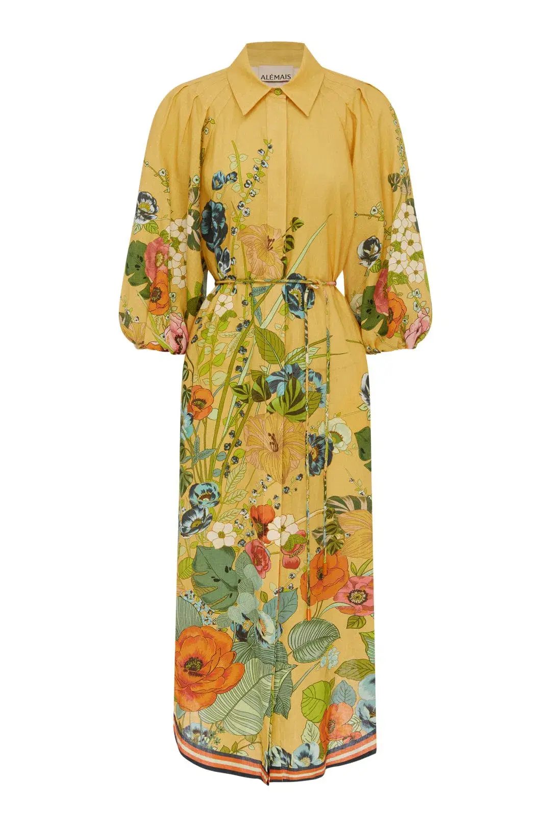 Alemais Cresida Shirtdress Yellow Floral Size AU 16 photo 4