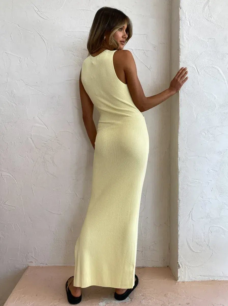 Sir the Label Kelvin Draped Dress Lemon Yellow Size 6 photo 4