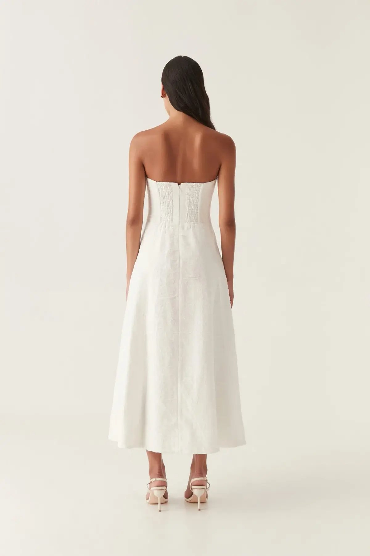 Aje Vibration Midi Dress Ivory Size 10 AU photo 3