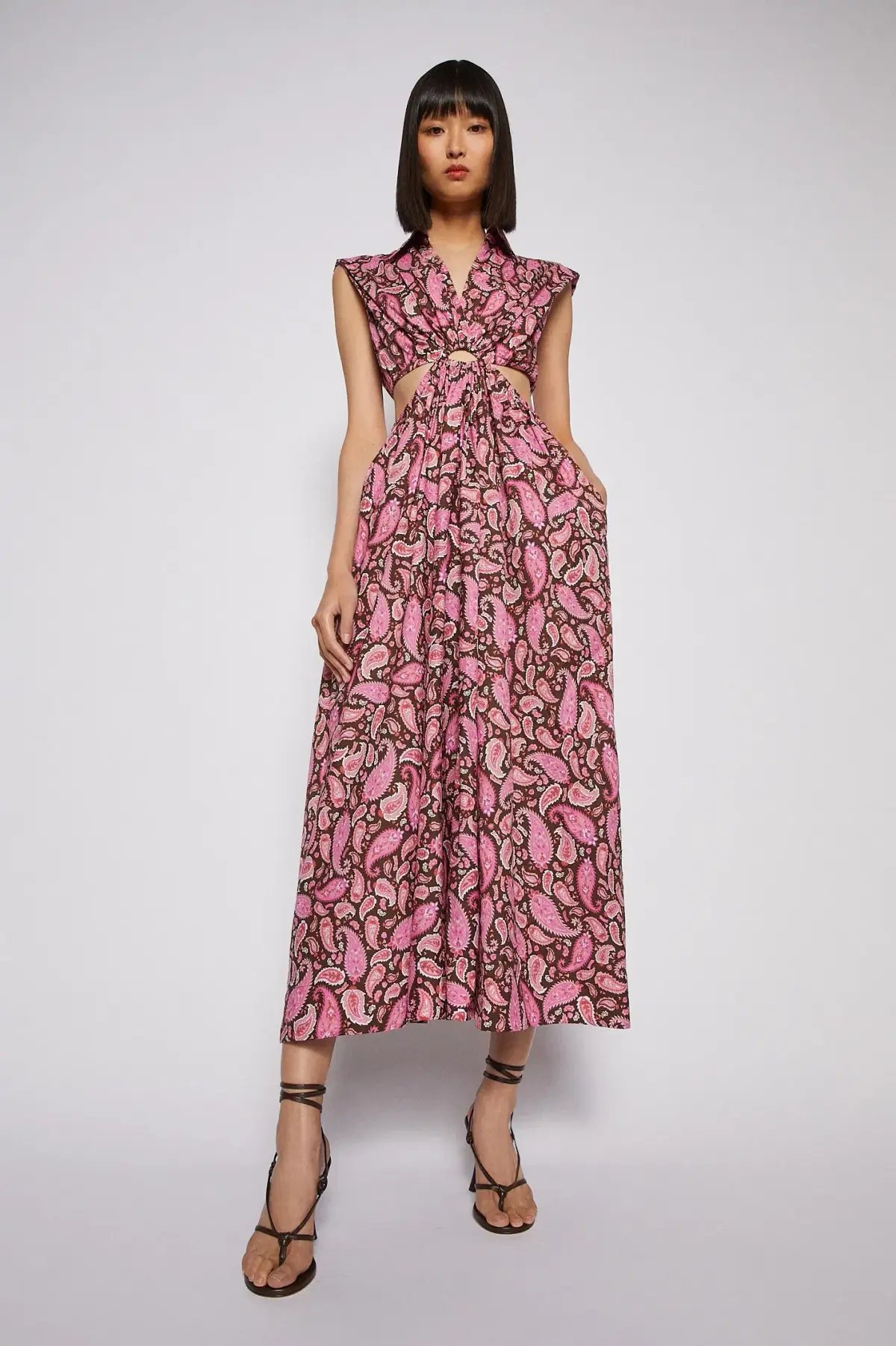 Scanlan Theodore Cotton Paisley Ring Dress Print Size 8 photo 2