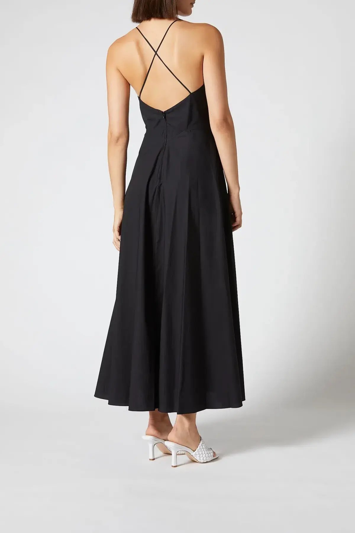Scanlan Theodore Cotton Strappy Dress Black Size 6 / XS photo 2
