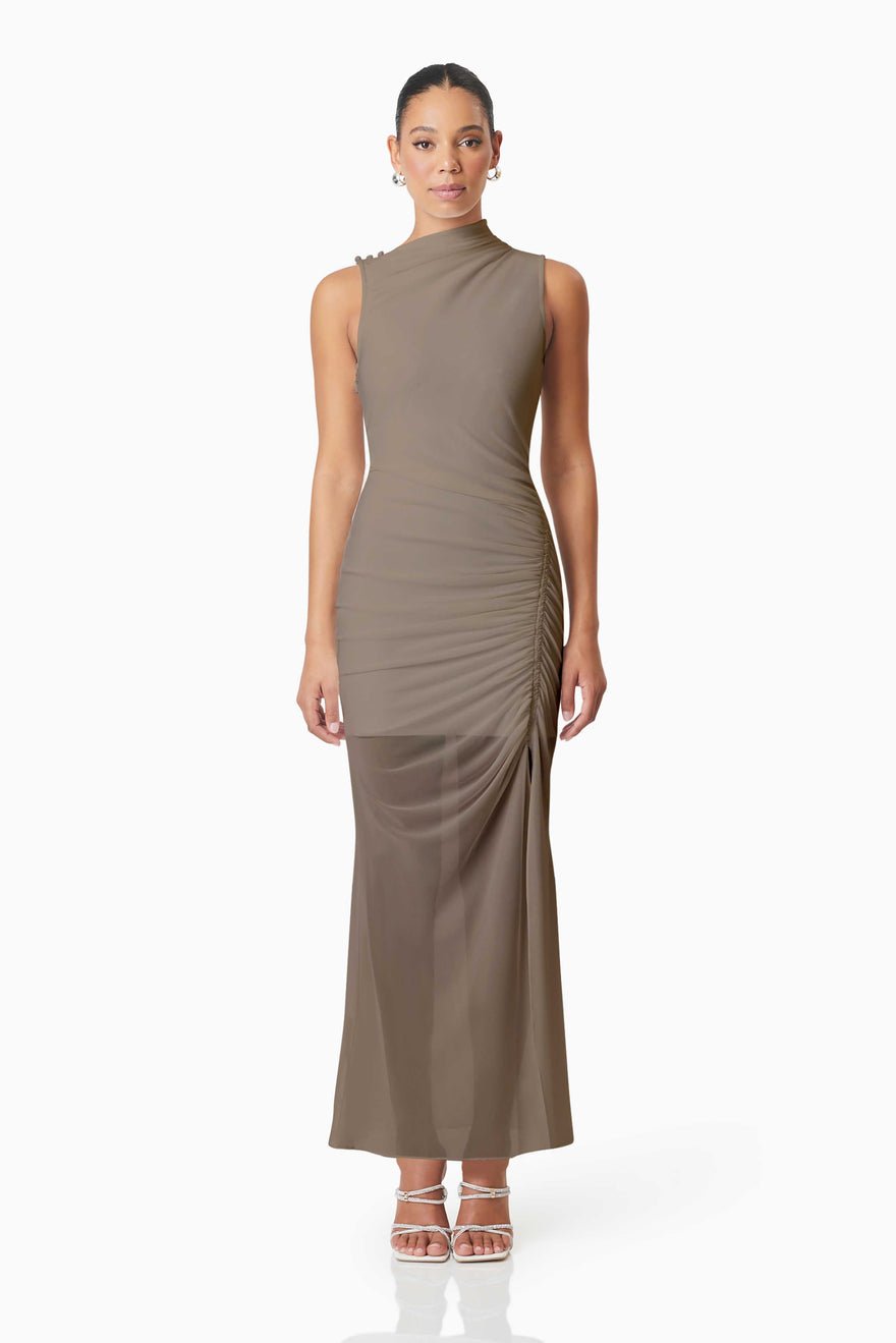 Elliatt Phoebe Maxi Dress - Mushroom photo 3