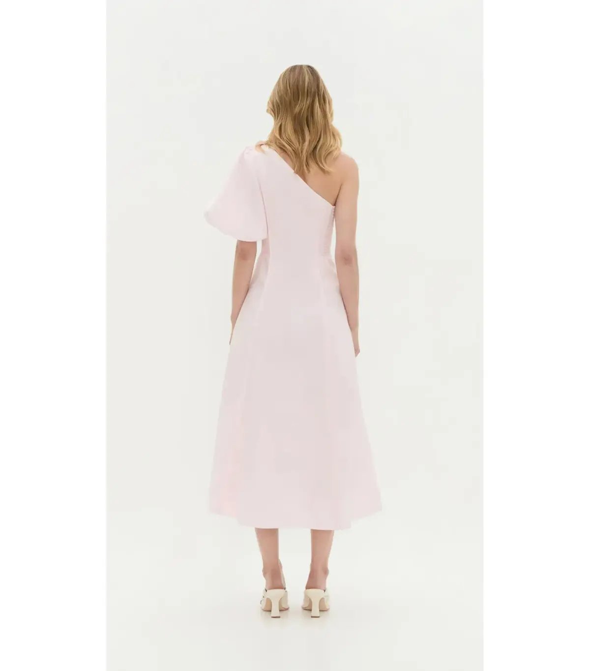 Aje Camille Midi Dress in Pastel Pink Size AU 10 photo 3