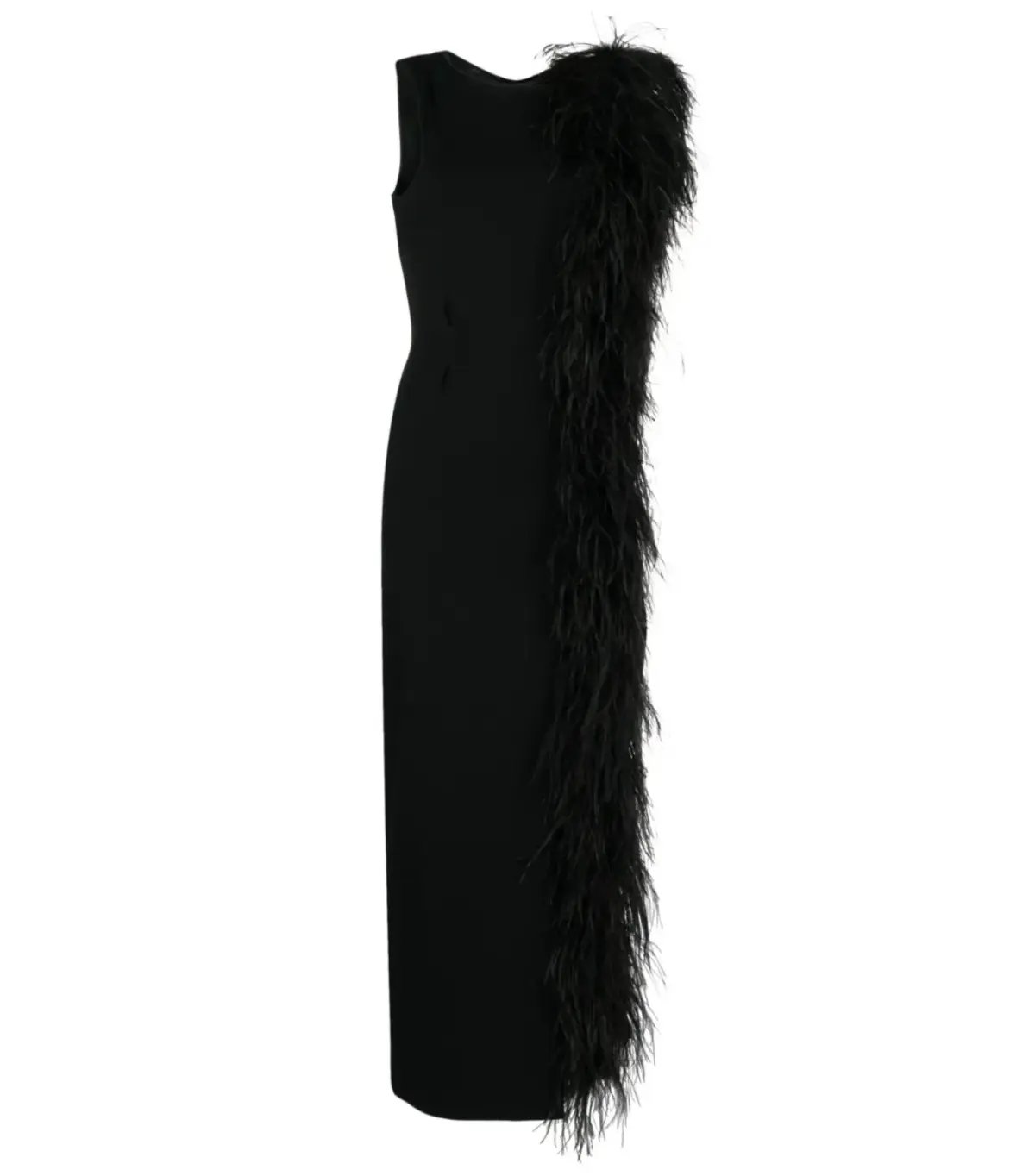Rachel Gilbert Elcie Feather-Tri Midi Dress Black Size XS / AU 6 photo 5