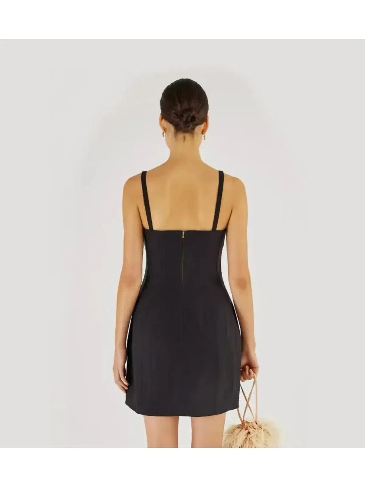 Oroton Bodice Detail Mini Dress Black Size AU 8 photo 3