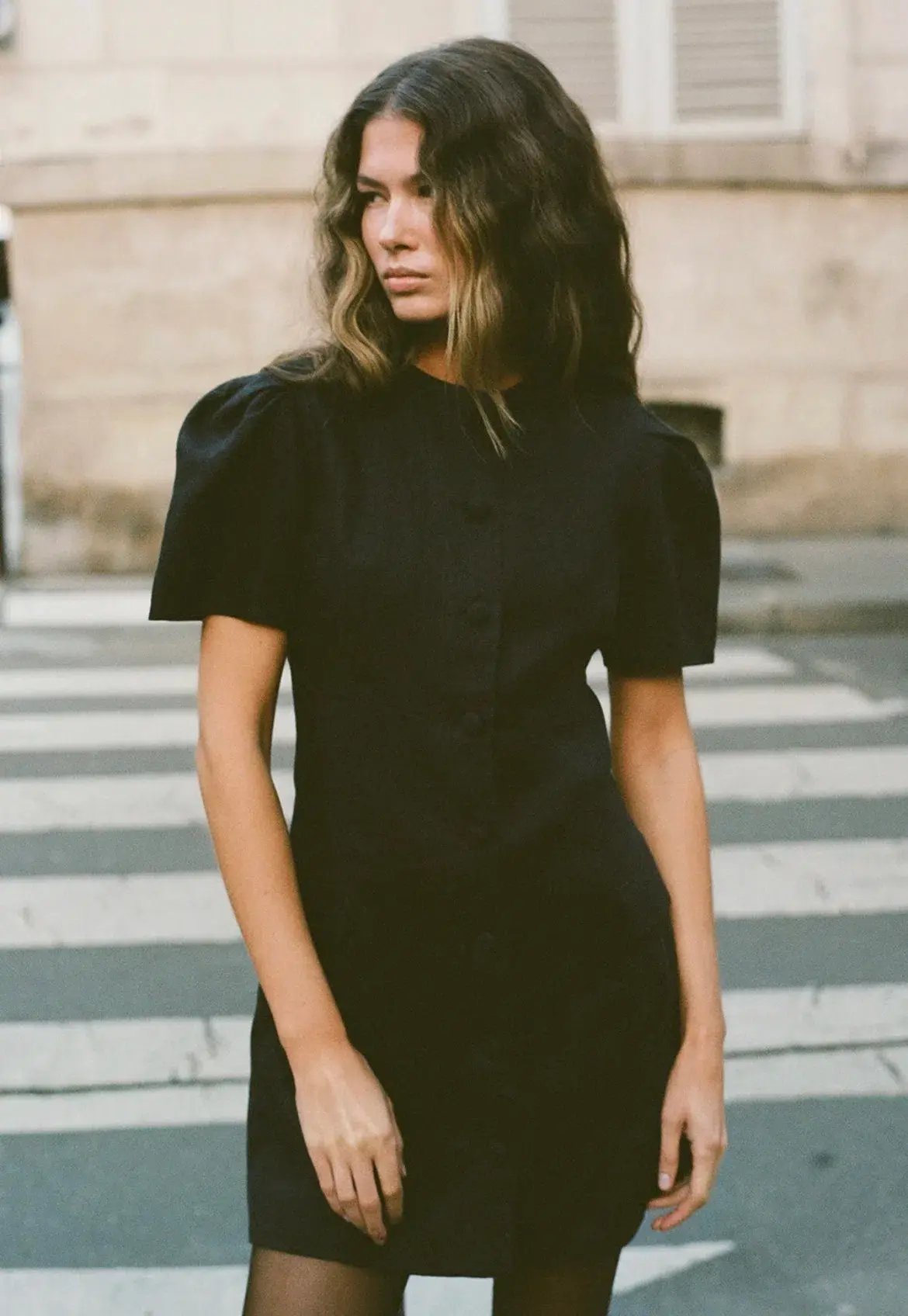 Faithfull the Brand Emma Mini Dress Black Size 10 photo 3