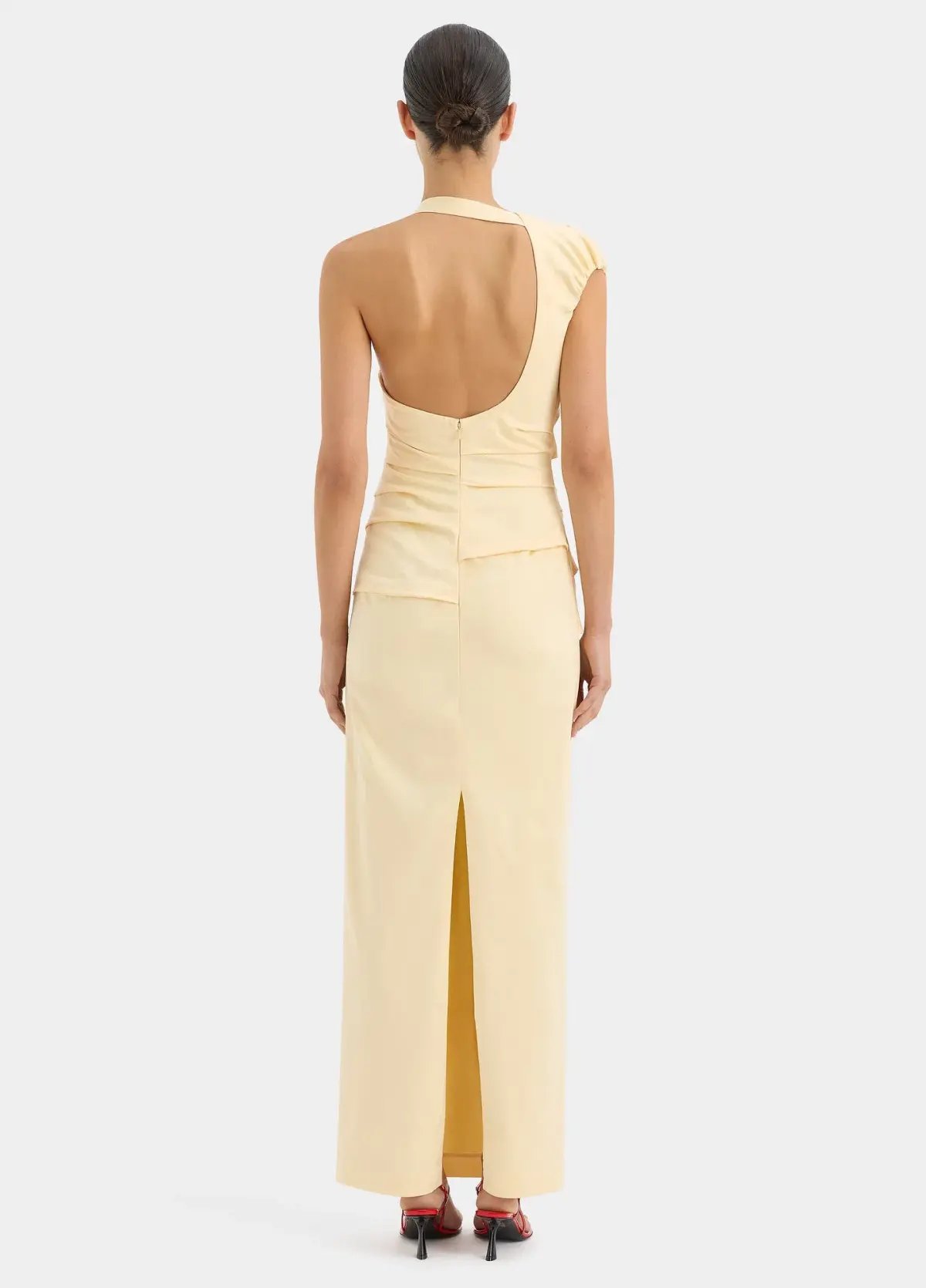 Sir the Label Giacomo Gathered Gown Butter Yellow Size 8 photo 2