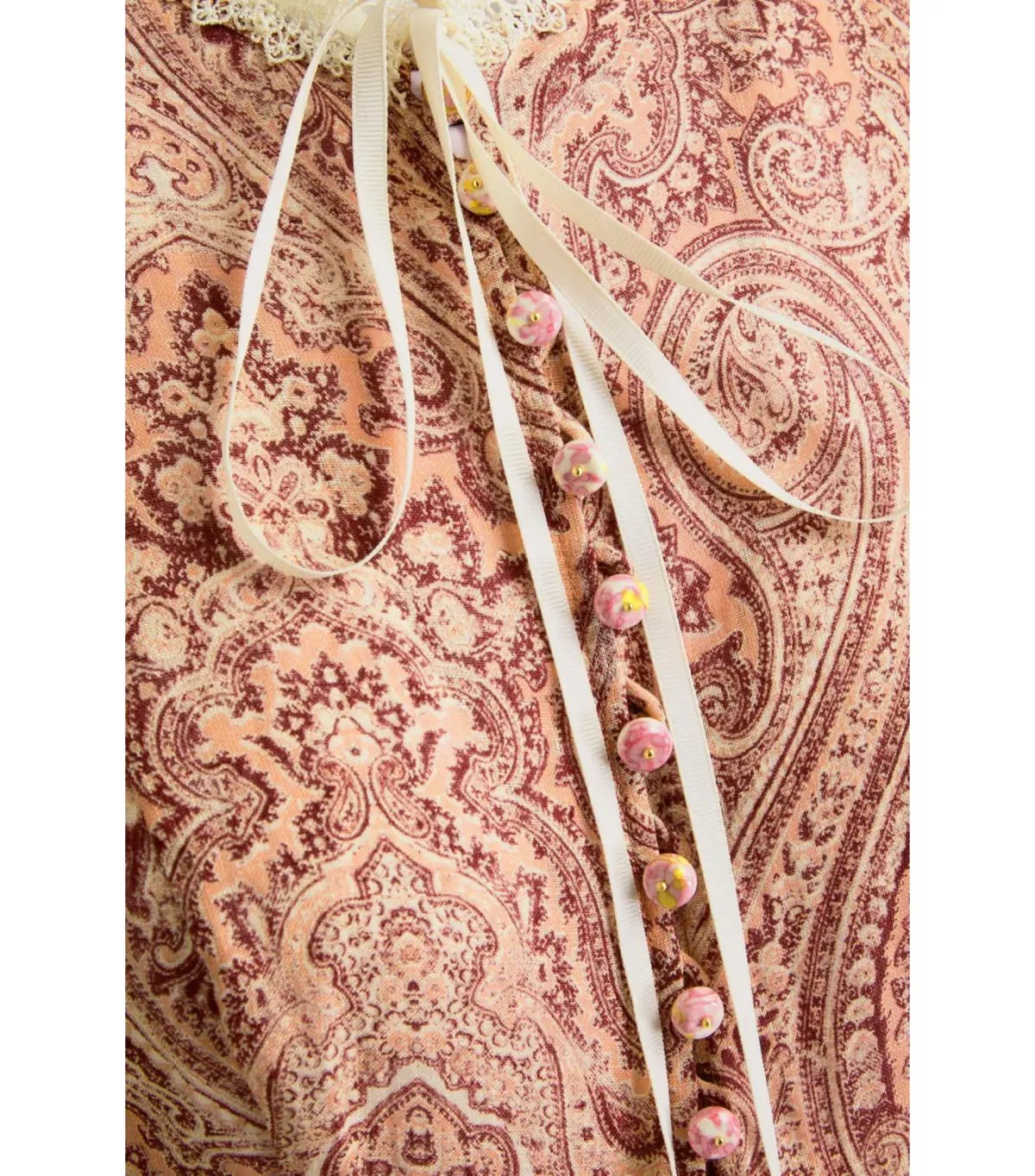 Zimmermann The Wonderland Frilled Midi Dress in Blush Paisley Size 4 / AU 16 photo 4