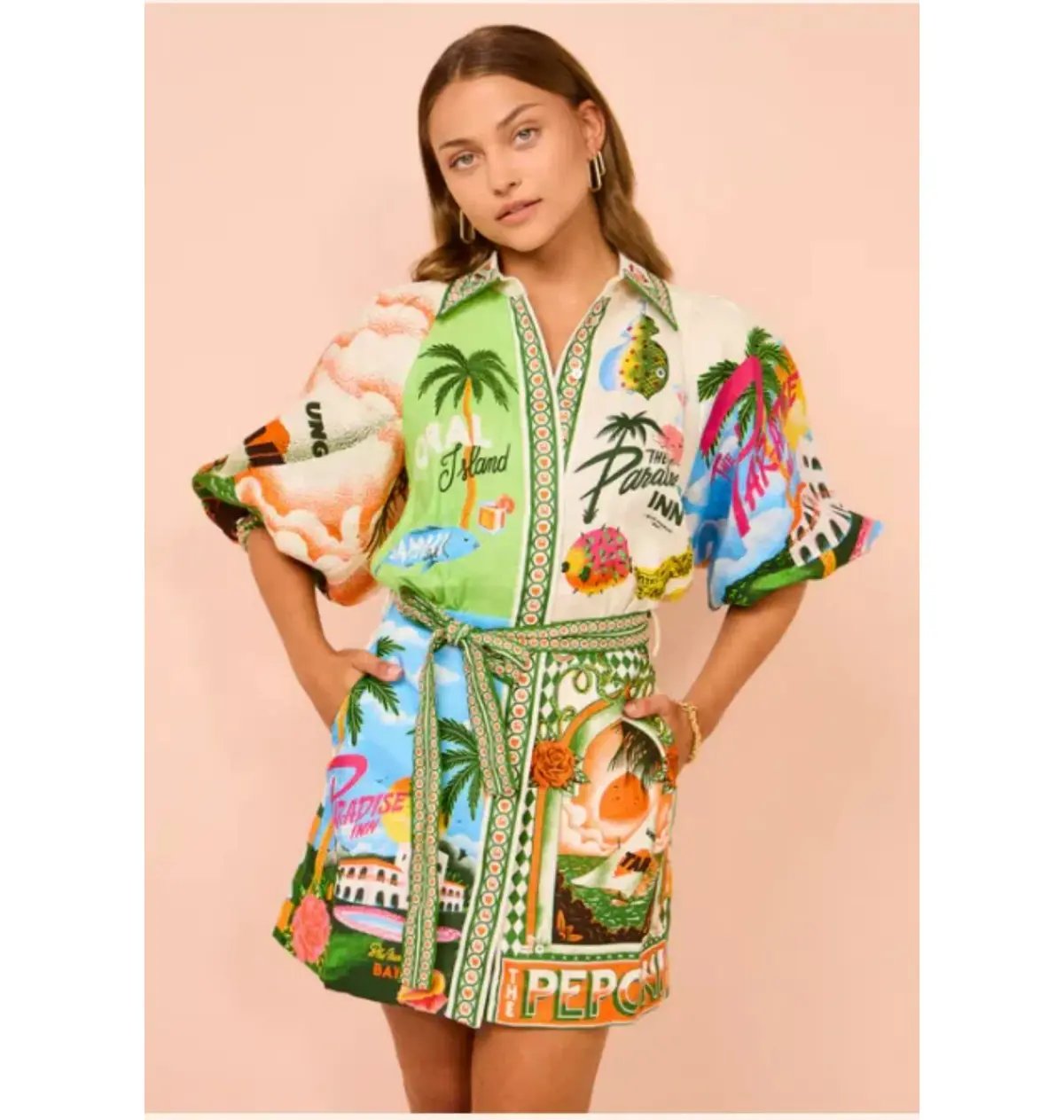 Alemais Paradiso Mini Dress Multi Size AU 10 photo 3