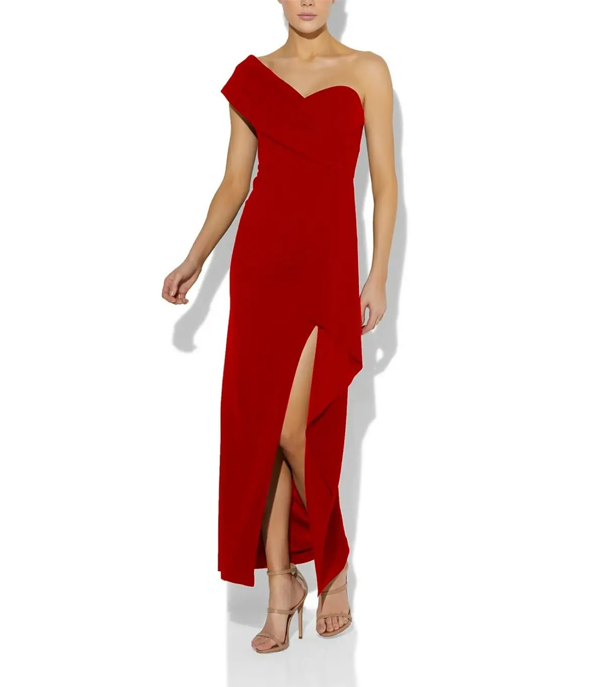 Montique Bella Stretch Crepe Maxi Gown Red Size AU 8 photo 2