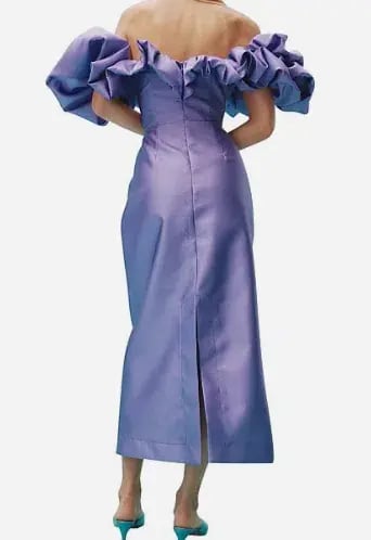 Alemais Suzi Off Shoulder Midi Dress Violet Size 8 photo 2