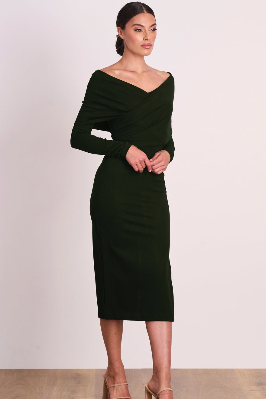 Pasduchas Zodiac Midi Dress - Olive photo 3