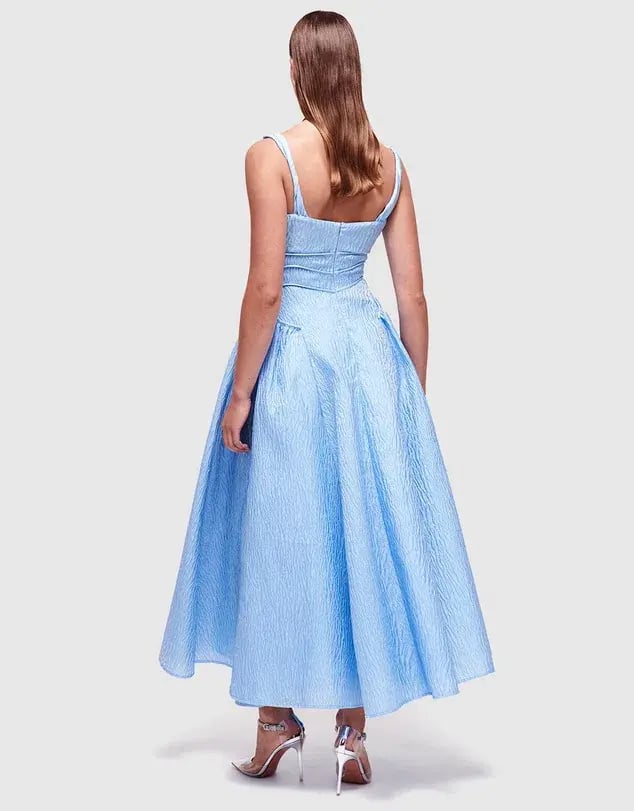 Rachel Gilbert Sophy Strap Midi Dress in Blue Size 4 / AU 14 photo 3