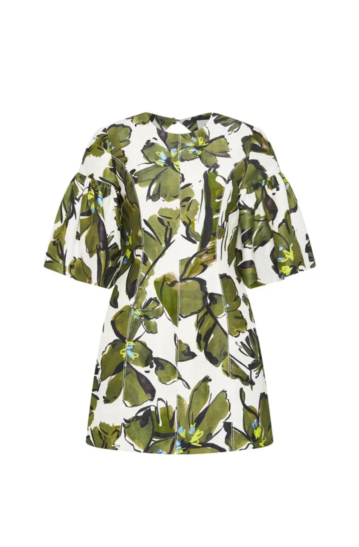 Aje Oasis Olive Leaf Dress Print Size 8 photo 4