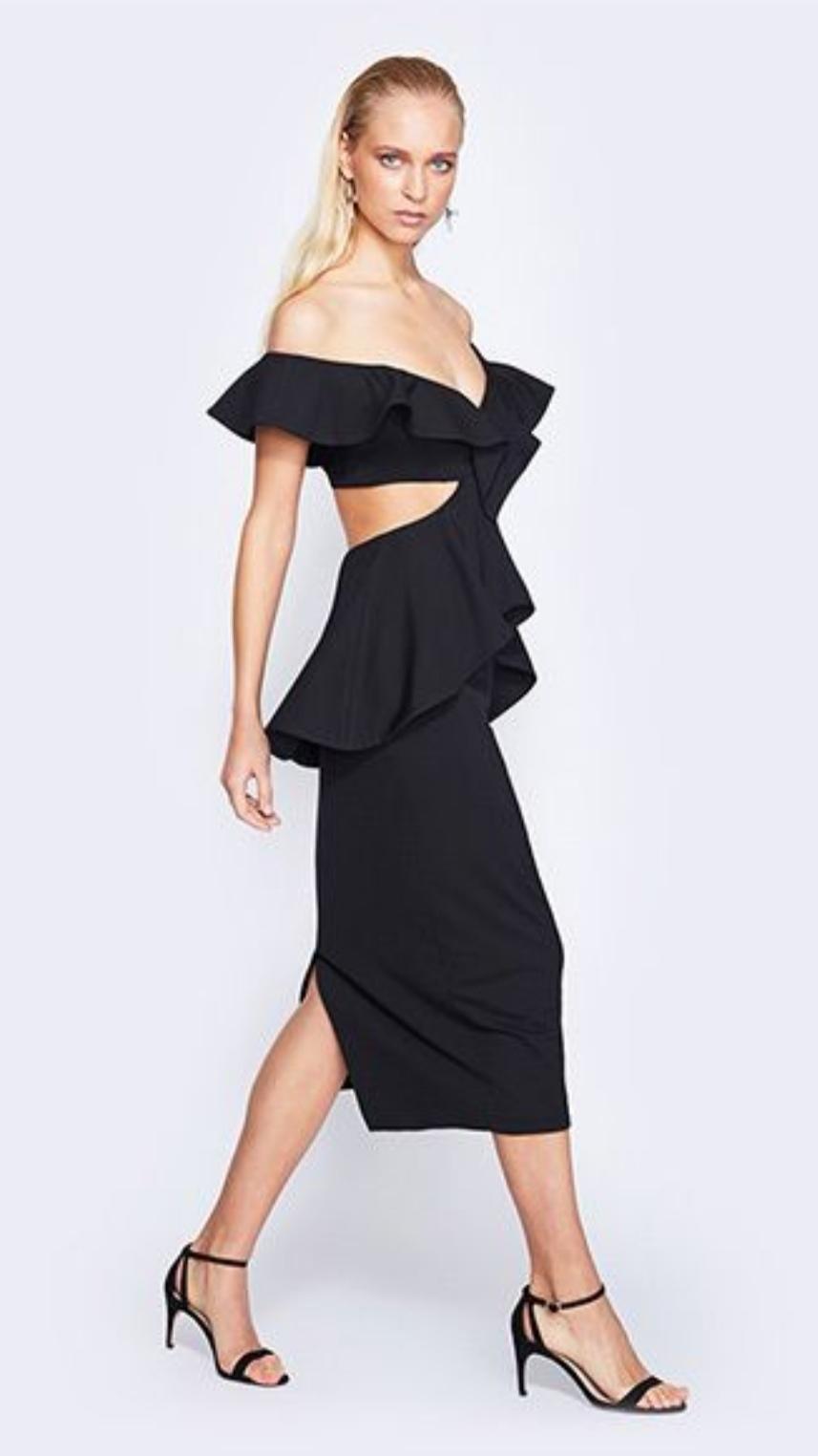 Fame and Partners Firefly Dress Black Size 6 photo 3