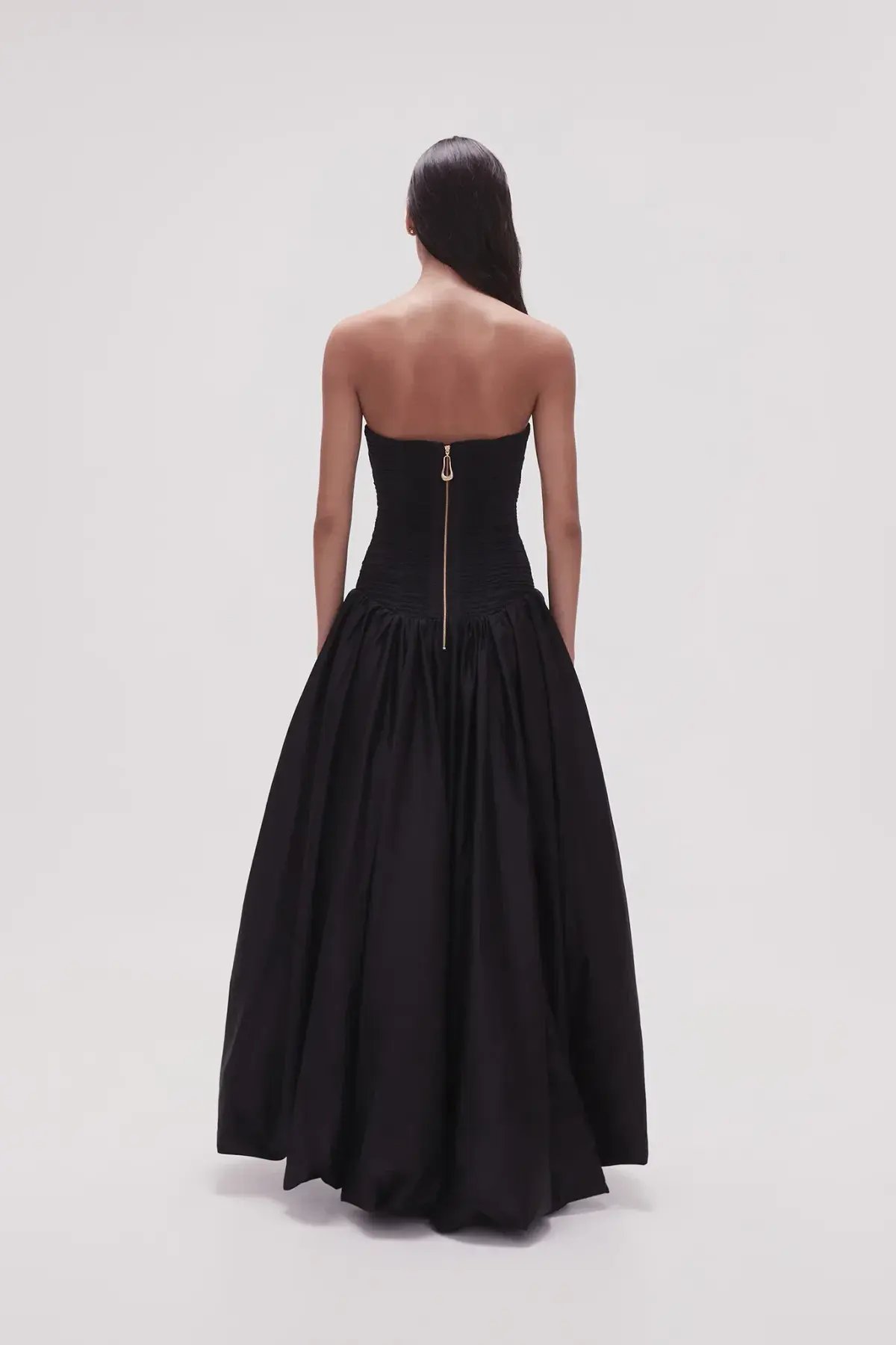 Aje Violette Bubble Hem Maxi Dress Black Size 6 photo 4