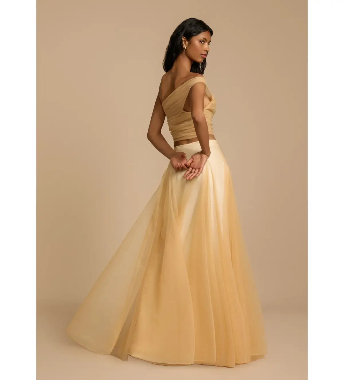 Arcina Ori Violetta Top and Skirt Set Champagne Size AU 8 photo 2