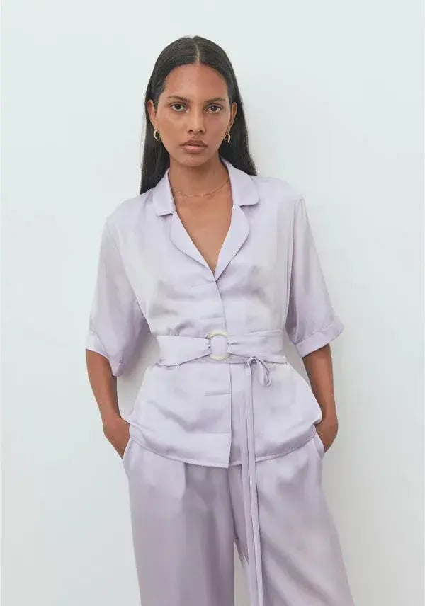 Viktoria and Woods Odyssey Shirt w/ Belt Lavender Size 00 / AU 4 photo 2