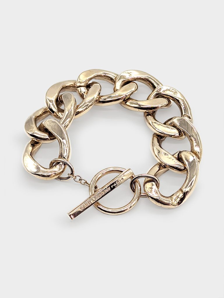 Saint Laurent Gold Chain Fob Bracelet photo 4