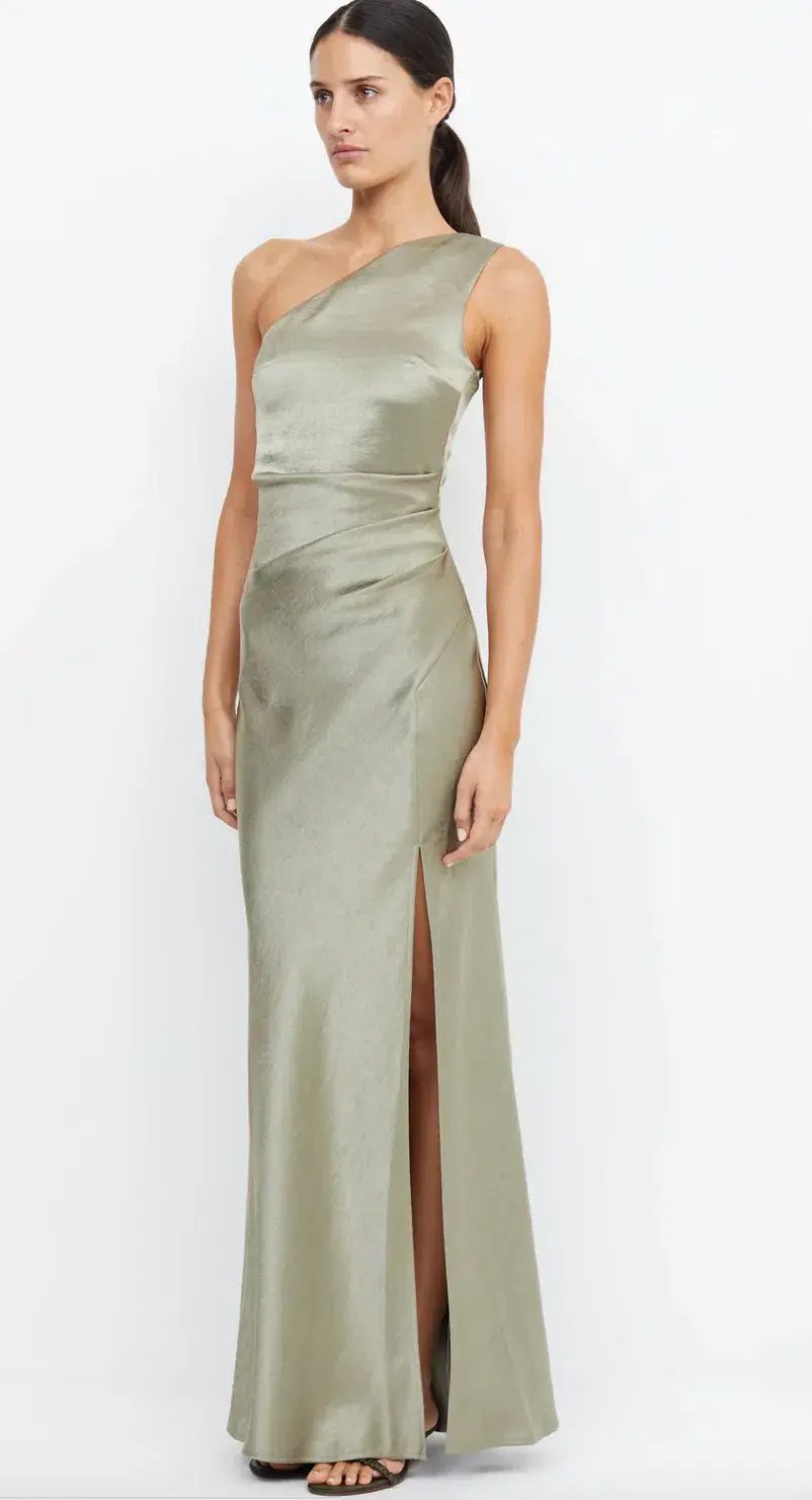 Bec & Bridge The Dreamer Asym Dress Sage Size 8 photo 4