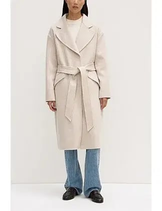 Assembly Label Sadie Single Breasted Wool Coat Oat Marle Size 10/M photo 11