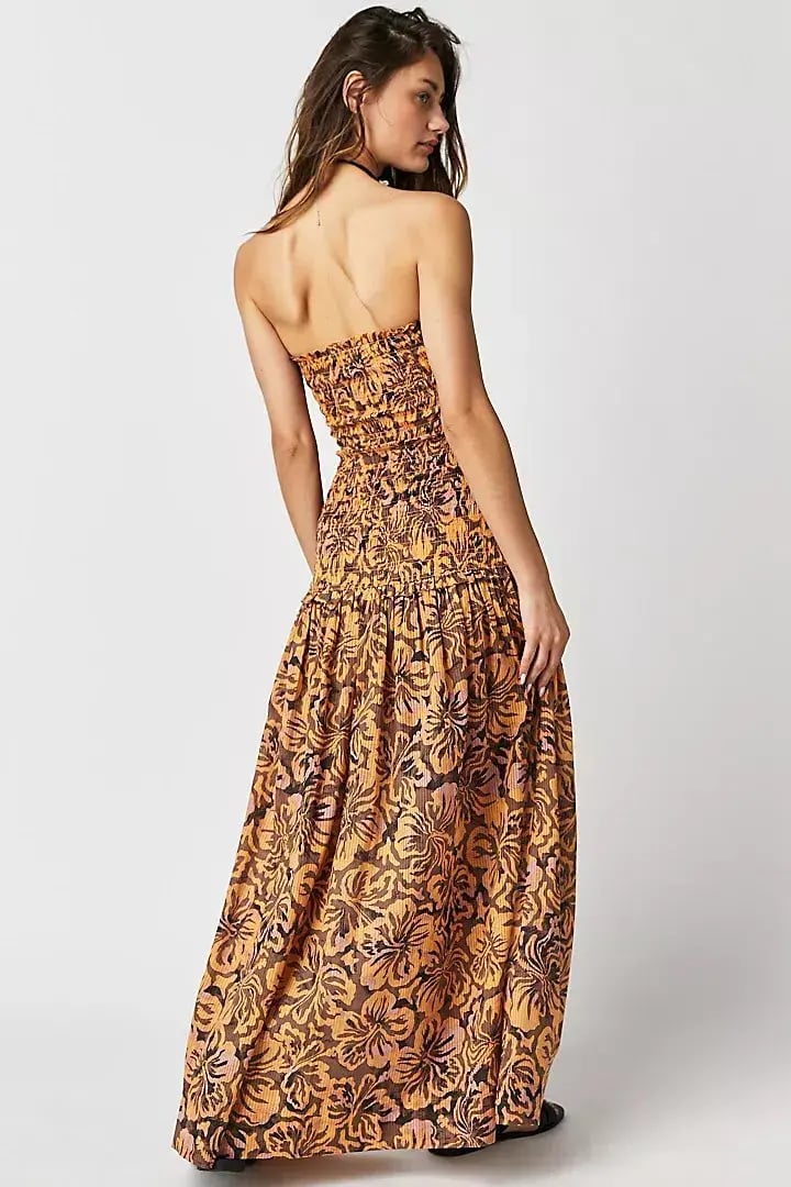 Bec & Bridge Samara Strapless Shirred Maxi Dress Floral Size 8 photo 4