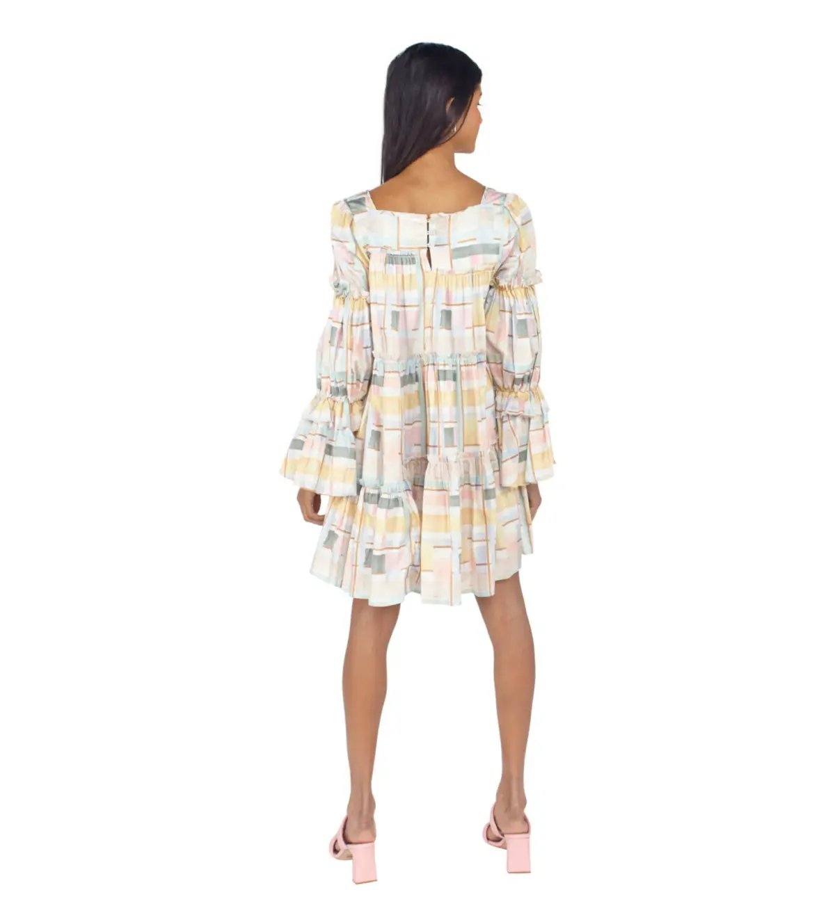 Aje L'Esprit Mini Dress in Summer Check Size AU 10 photo 3