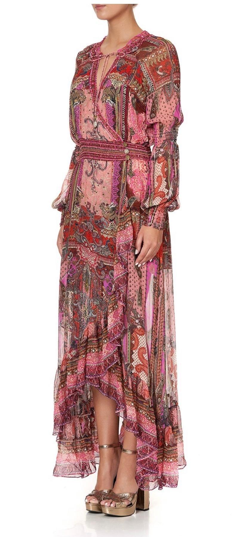 Camilla Lotus Lovers Blouson Sleeve Wrap Dress Size XL / AU 16 photo 4