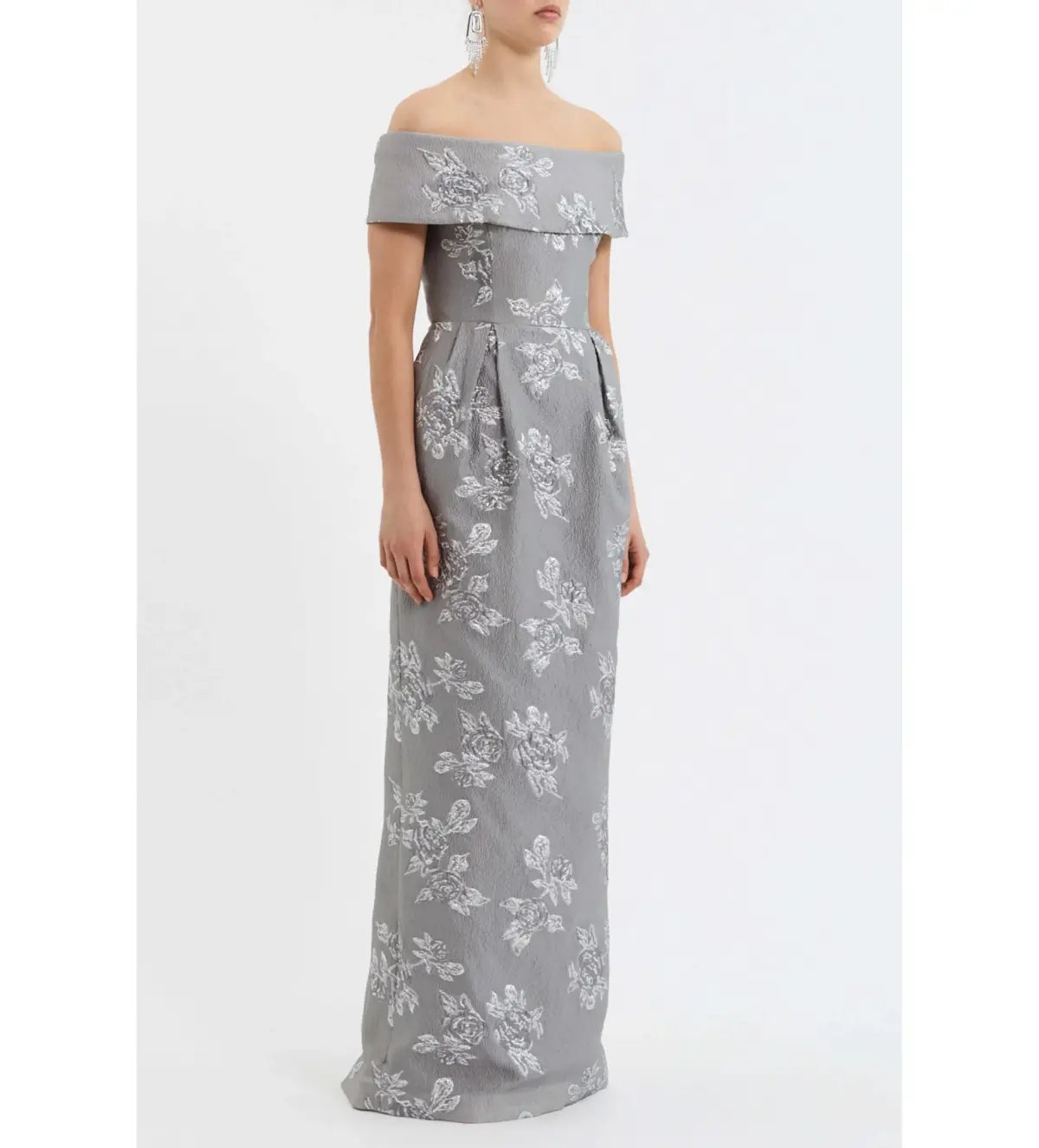 Rebecca Vallance Ruth Off The Shoulder Maxi Gown Floral Size 12 photo 2