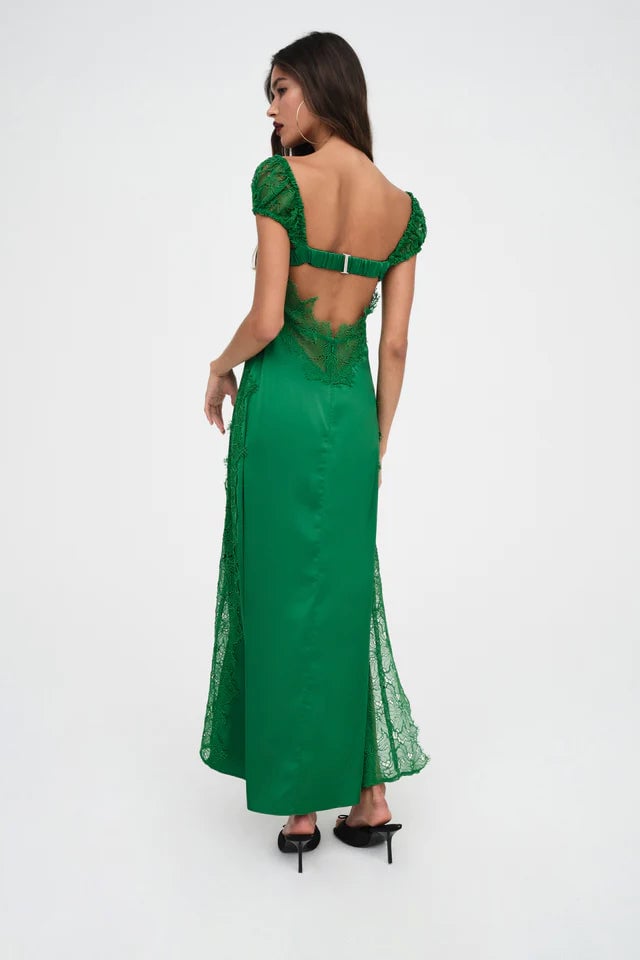 FOR LOVE & LEMONS CASEY MAXI DRESS - GREEN photo 4