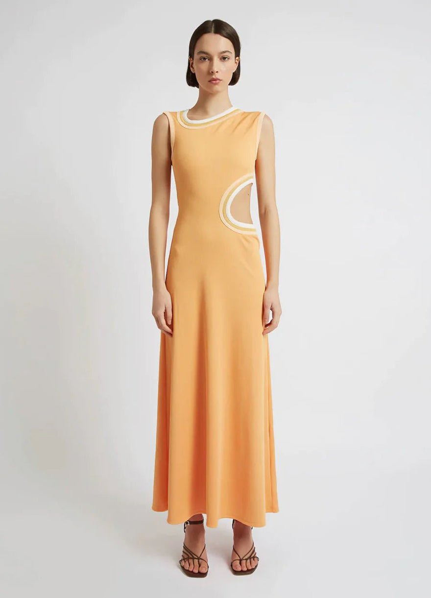Christopher Esber Skewed Neck Multi Bind Dress - Orange photo 3