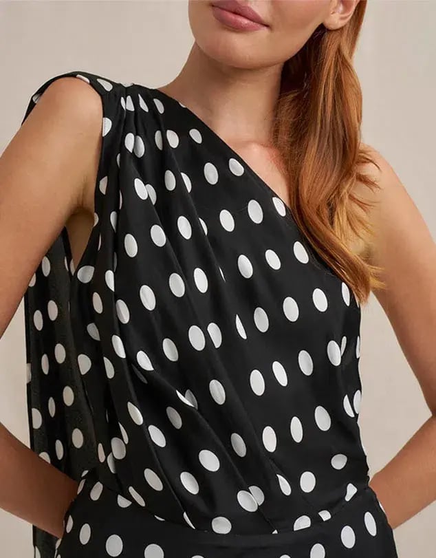 By Johnny Dove Drape Polka Dress / Size 16 photo 4
