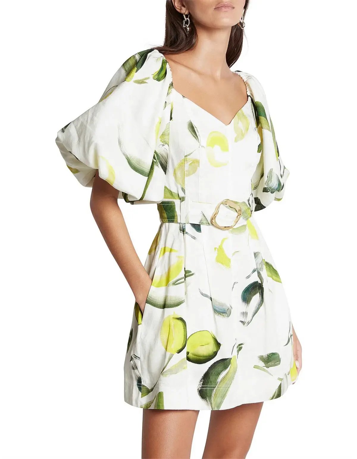 Aje Zest Mini Dress Tropical Lime Size 8 photo 4