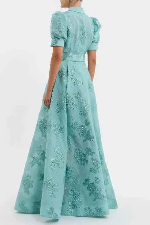 Rebecca Vallance - Benette Short Sleeve Gown Teal - 14 photo 3
