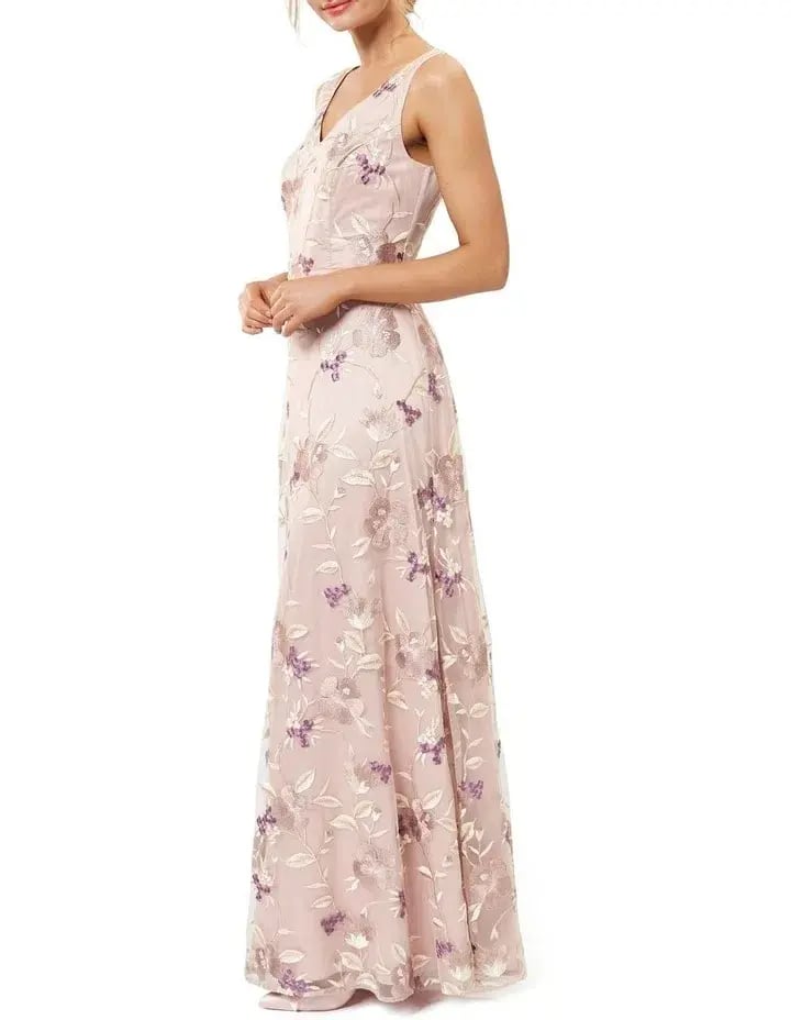 Review Bella Floral Maxi Dress Blush Size 8 photo 3