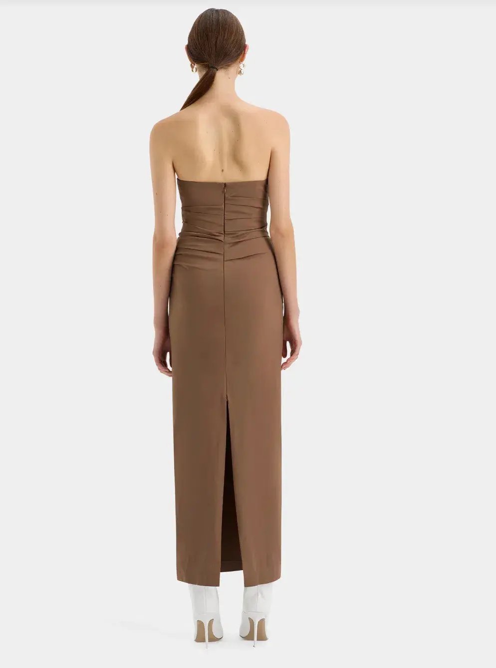Sir the Label Alba Strapless Maxi Dress Gown in Mocha Size 2 / AU 10 / M photo 3