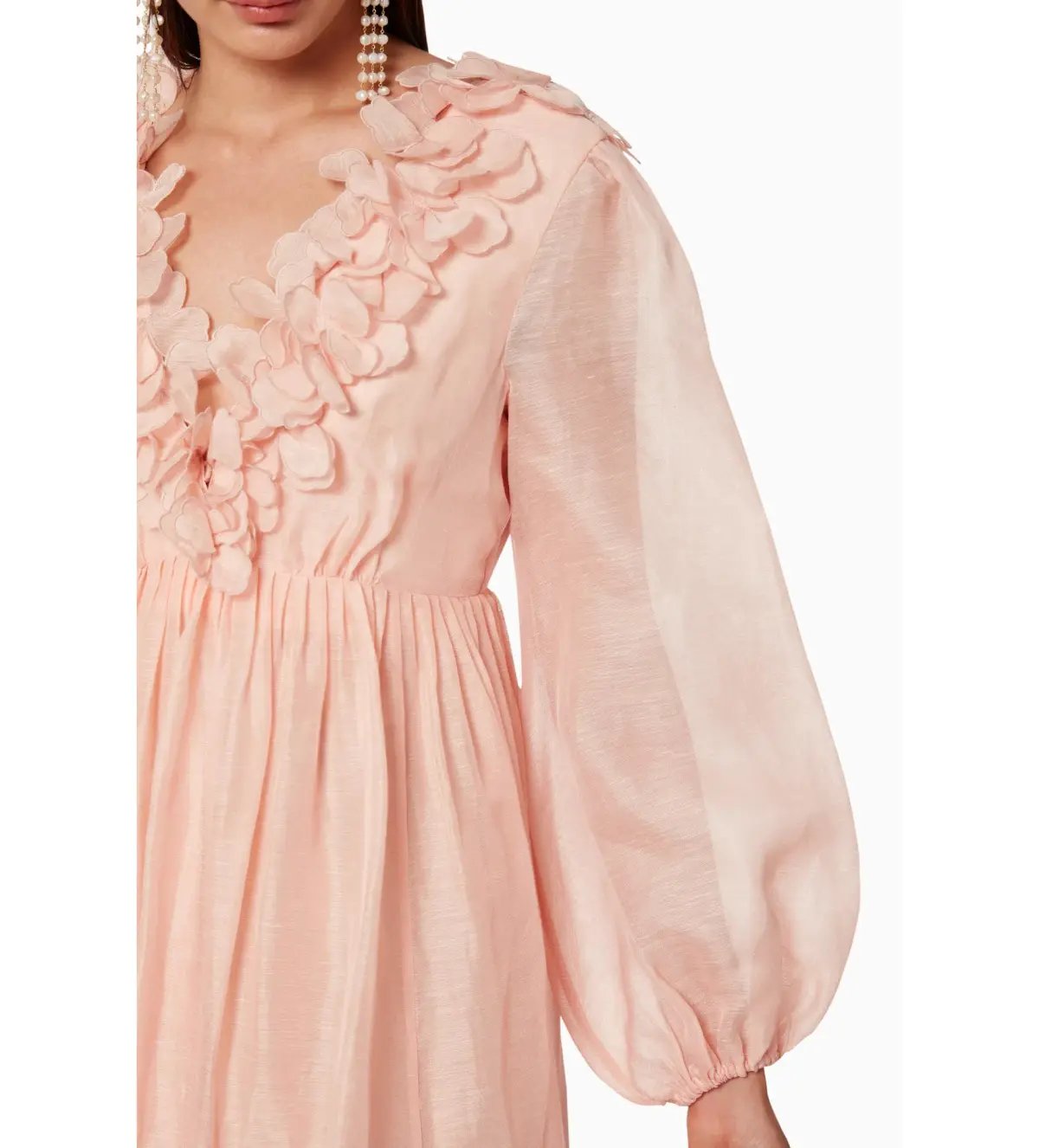 Zimmermann The Lovestruck Garland Midi Dress Pink Size 2 AU 12 photo 4